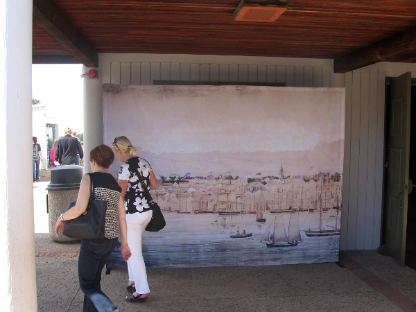 The opening presentation is over and folks head out to take in the many sights around Cabrillo.
