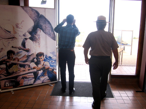 Is there a whale out there? Probably not. This back door faces San Diego Bay!