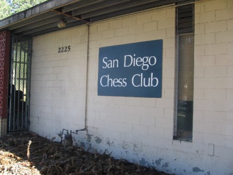 Passing years and neglect at San Diego Chess Club building in Balboa Park.