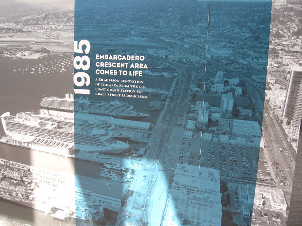 1985: North Embarcadero's Crescent area between Coast Guard station and Grape Street renovated.