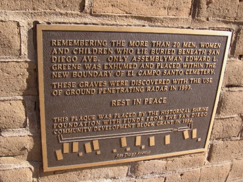 More than 20 men, women and children lie buried beneath San Diego Avenue.