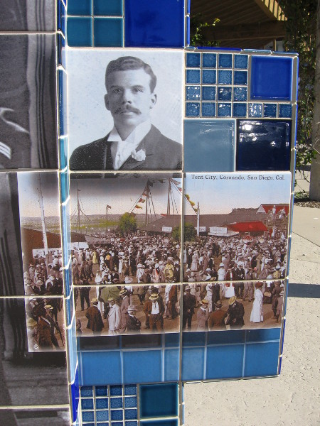 Old photographic portrait and postcard of Tent City.
