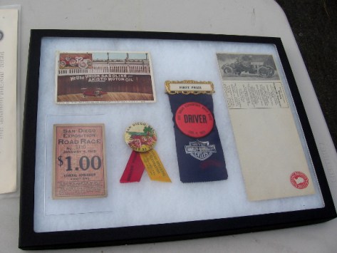 Collectibles from 1915 road race in Point Loma that kicked off Panama-California Exposition!