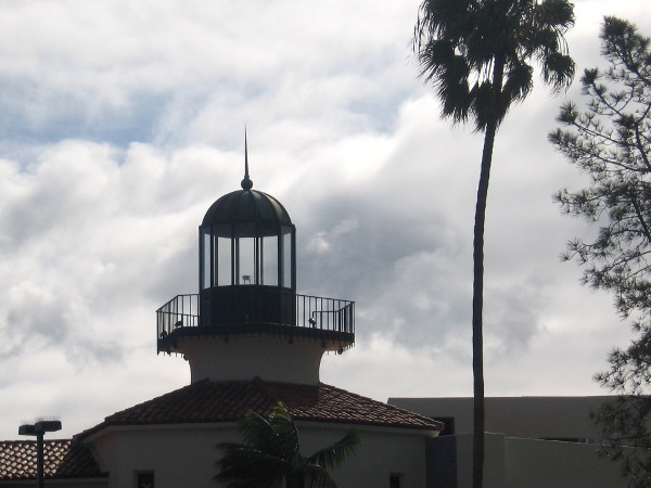 Looking upward near Tom Ham's Lighthouse restaurant on Harbor Island.