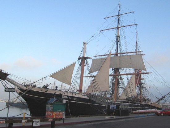 A familiar sight along Harbor Drive on San Diego's Embarcadero.