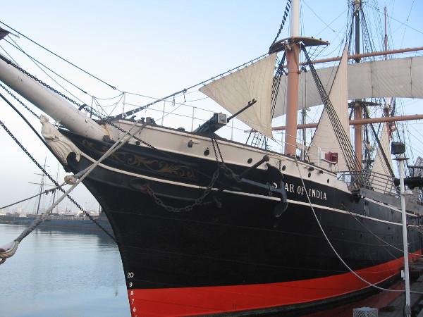 Bow of Star of India includes the classic female figurehead.