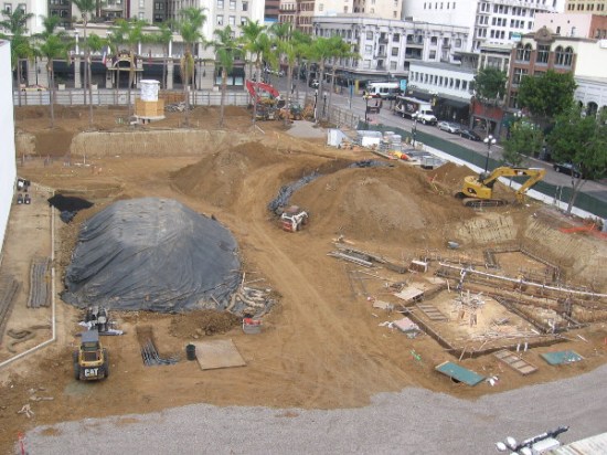 Construction of the new Horton Plaza Park is well underway in early 2015.