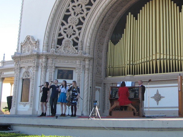 Today's Sunday afternoon concert included Dr. Carol Williams, San Diego's Civic Organist.