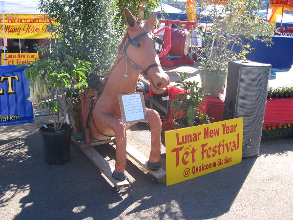 Decoration near a stage at the Lunar New Year Tết Festival.