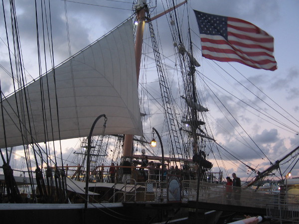 Museum visitors seem to cross into a romantic, windswept dream.