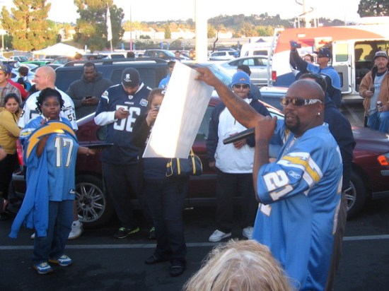 Rapper helped the passionate crowd chant Save Our Bolts for multiple live news cameras.