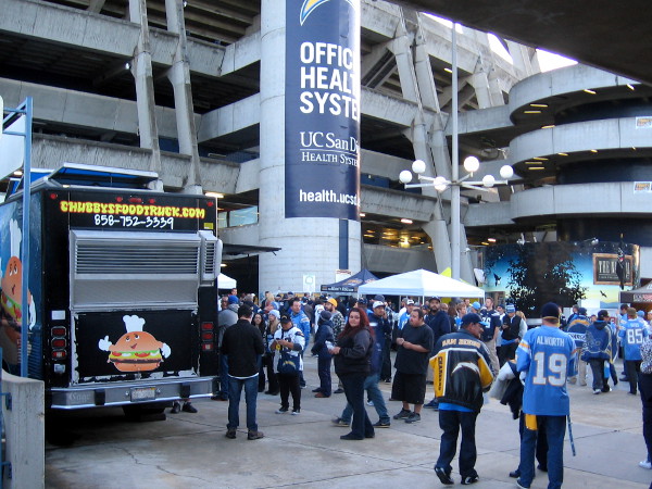Many fans, once inside, would observe the proceedings on the old stadium's Jumbotron.