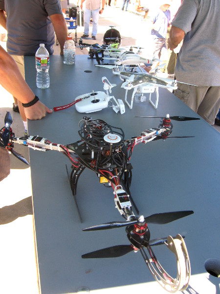 This larger drone was designed to be aerodynamic.