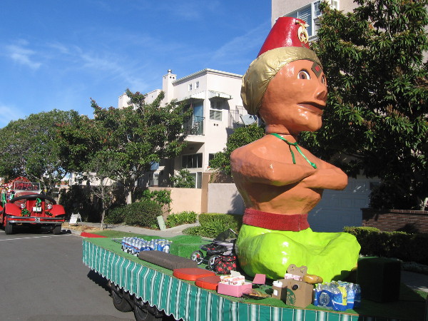 The distinctive Shriners float doesn't look very Irish to me, except for a bit of green!