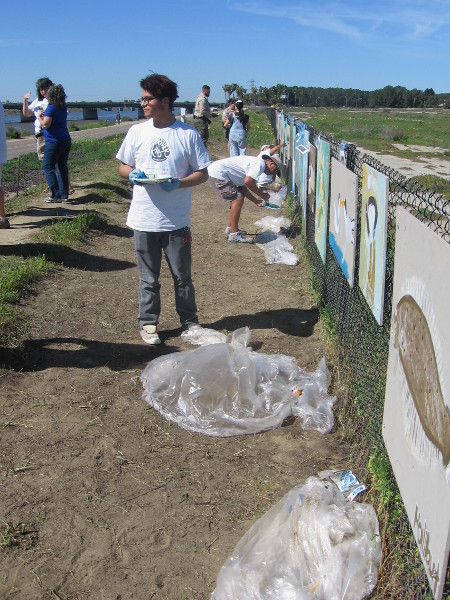 Most of the painting was done when I walked by in the late morning.