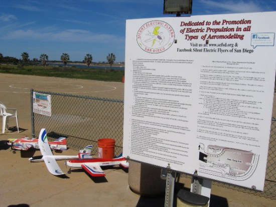 On other days, electric-powered RC model airplanes take off and glide from this field.
