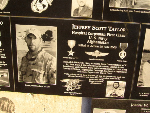 Jeffrey Scott Taylor of U.S. Navy killed in action in Afghanistan in 2005.