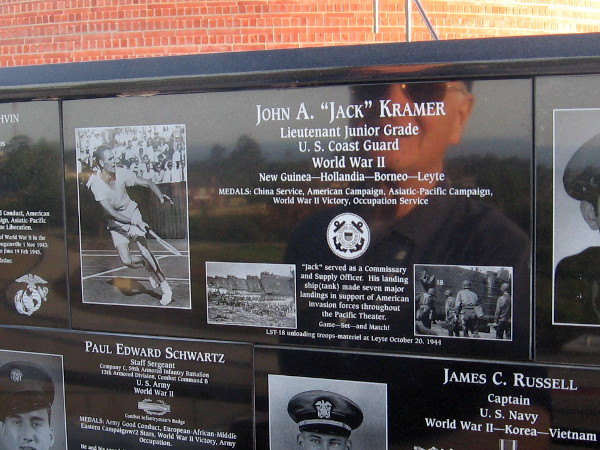 Jack Kramer served in the U.S. Coast Guard during the Second World War. He helped create modern professional tennis.