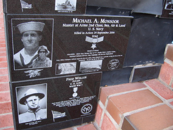 Michael A. Monsoor, a Navy Seal and Medal of Honor recipient who sacrificed his own life to save his comrades in Iraq.