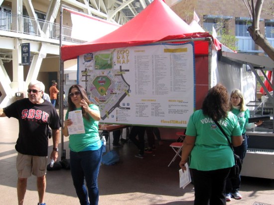 Exhibitor map for Expo Day, main event of the San Diego Festival for Science and Engineering.