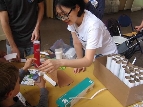 Young explorers are shown how to build their own spectroscope! And to think I was confounded by my Etch A Sketch!