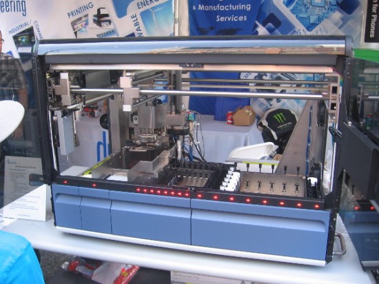 This automated machine helps prepare lab samples in medical facilities.