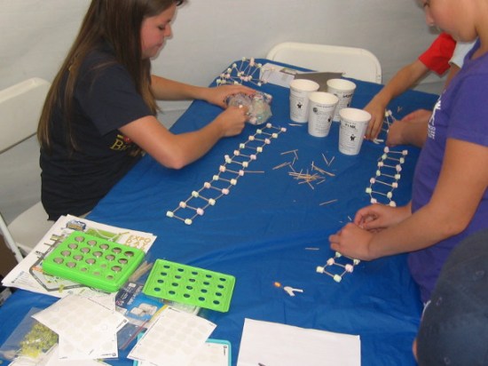 More kids making complex molecules with marshmallows! I guess they'll be future scientists!