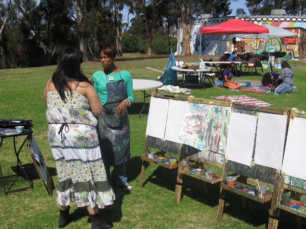 Lots of creativity was going on during World Water Day.