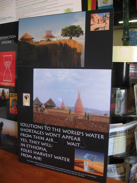 Poster shows how water is harvested from the air in Ethiopia!