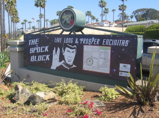 The Spock Block celebration centered upon Encinitas City Hall on Vulcan Avenue.