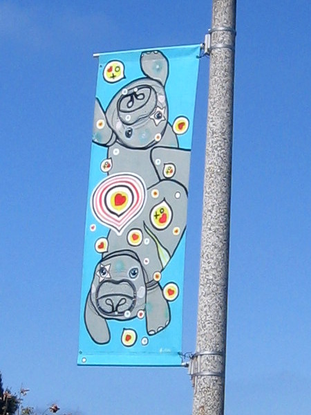 I think these are two heart-covered puppy dogs, but I'm not sure.