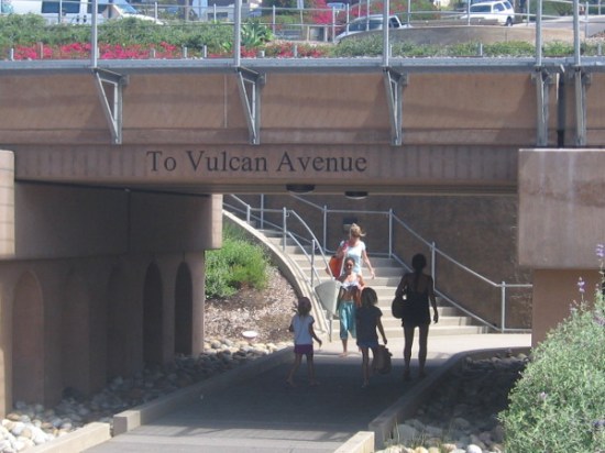Encinitas surfers arrive from Vulcan Avenue--or perhaps from Spock's home planet...