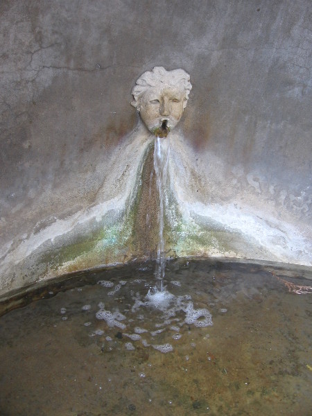 A close up photo of one picturesque fountain.