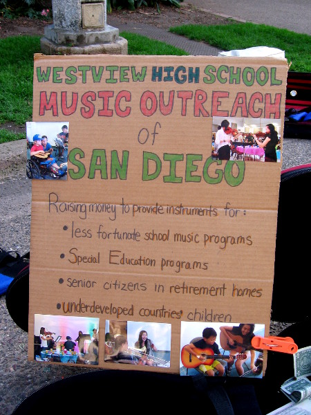 Westview High School Music Outreach of San Diego has important goals! Their mission is to enrich others through music. Can you help them succeed?