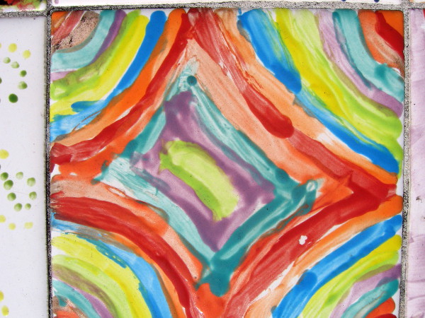 Eye-catching abstract design painted by youth.