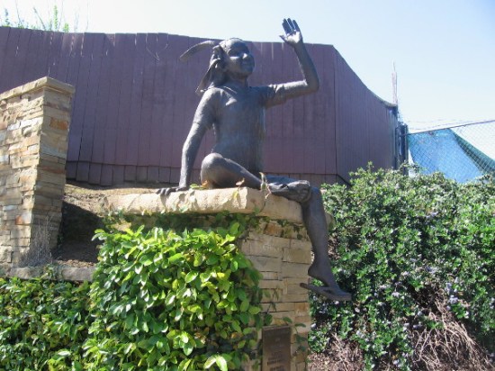 Heading down PCH. Sculpture on street side is titled Encinitas Child, by artist Manuelita Brown.