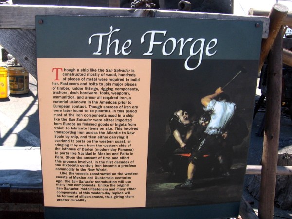 Iron in an undeveloped region of the New World was a precious commodity. Imported ingots were often used to forge various fittings and hardware.