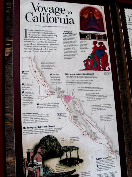 Detailed map of Cabrillo's route up the California coast. He found neither treasure, nor a passage to the Atlantic.