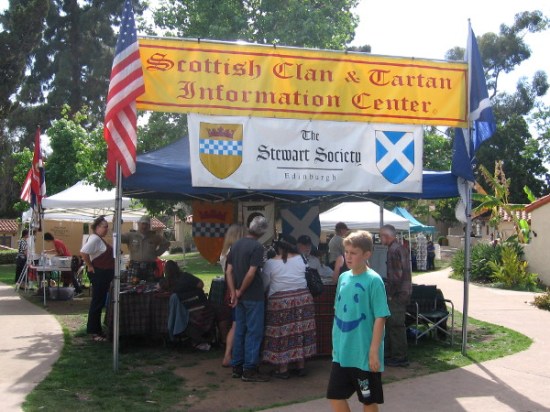 The Scottish Clan and Tartan Information Center drew a great deal of interest.