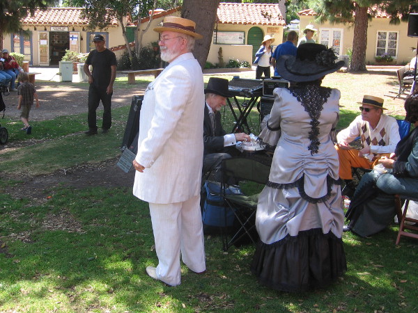 Attire from different periods of history were seen at the English Village Fete.