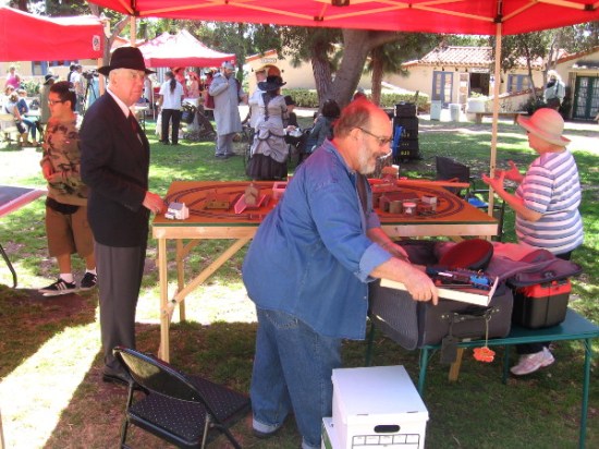 There was even a model train display on the lawn during the fun event.