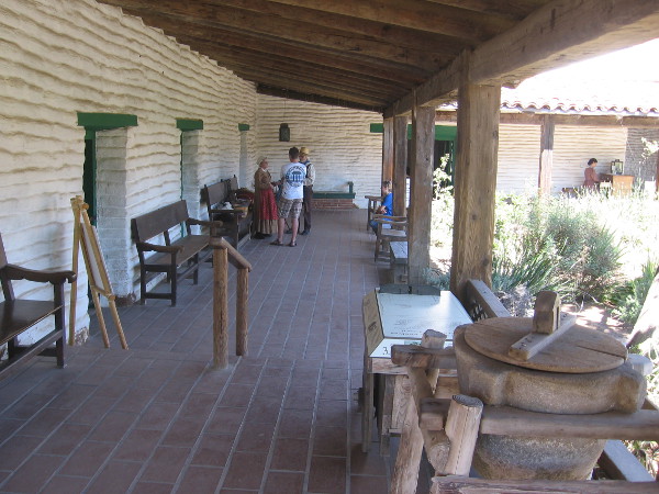La Casa de Estudillo, an elegant house built in the early 1800s by a wealthy Californio who owned several large ranchos in Southern California.