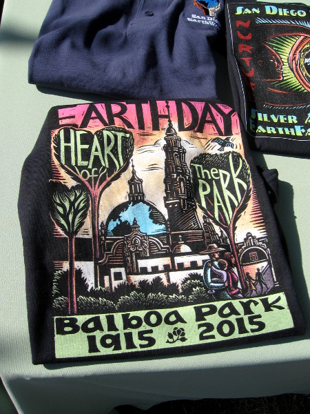 Cool graphic on EarthFair shirt. Balboa Park attracted a huge crowd as usual!