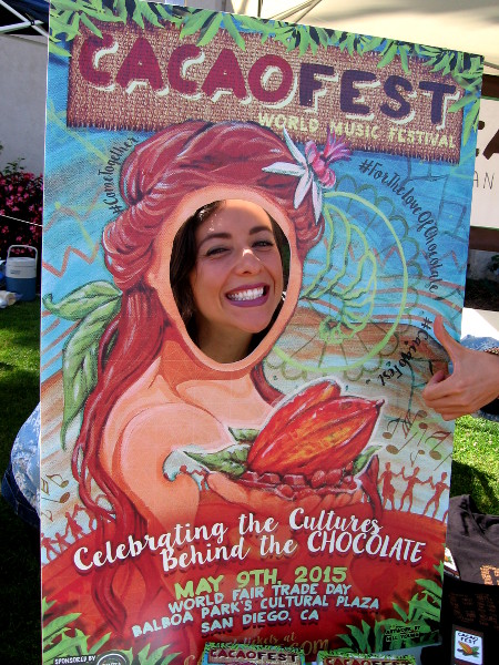 Super smile advertising the Cacaofest, celebrating the cultures behind the chocolate! I'm there!