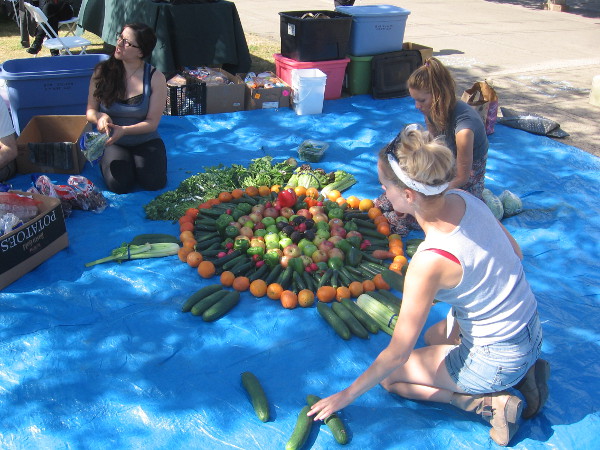 Creating art out of perfectly good food saved from dumpsters. I blogged about these guys last year!