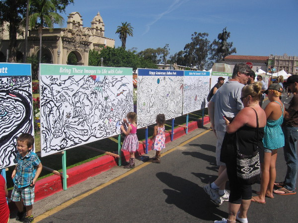 Creative kids (or adults) could color these huge panels however they pleased!