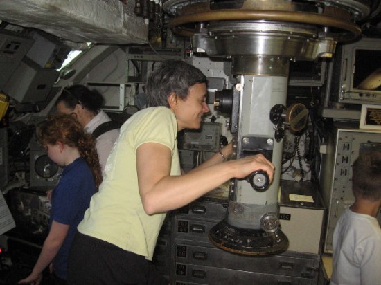 The periscope works and you can view San Diego Bay and downtown skyscrapers with perfect clarity.