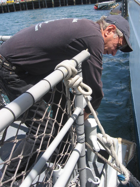 We cast off and begin a partial tour of the bay, including enormous shipyards and many San Diego Navy ships.
