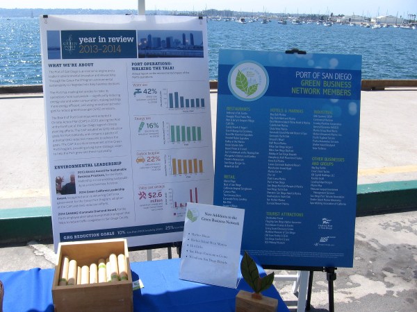 The various Earth Day exhibitors on the waterfront included the Port of San Diego, with a report on their conservation and other green projects.