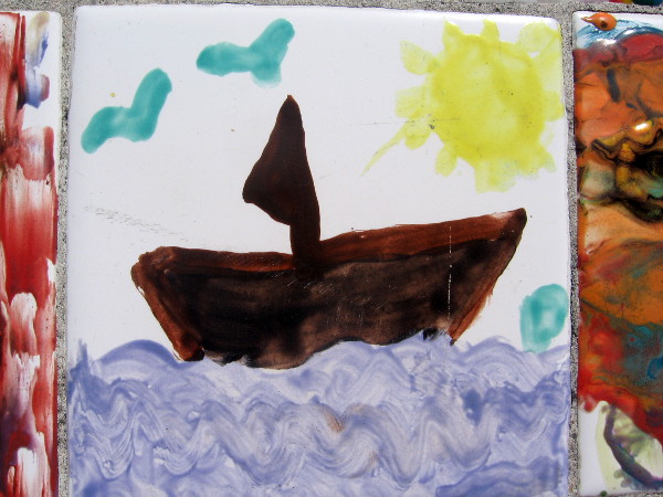 Many students chose to paint sailboats out on the Pacific Ocean.